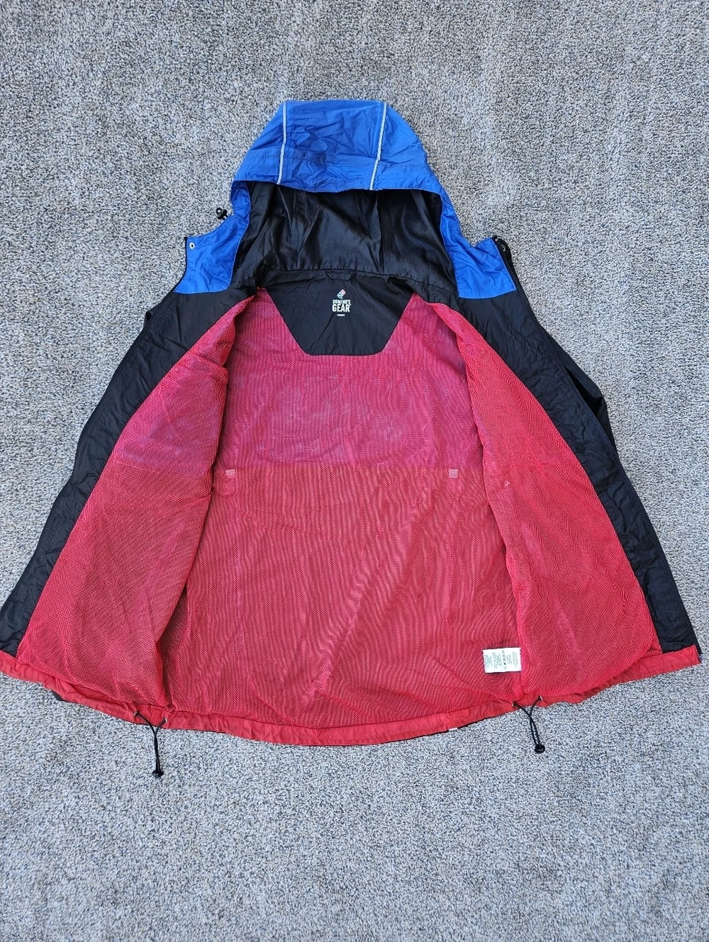 Dominos Pizza Jacket Black Blue Hooded Windbreaker Reflective Full Zip Mens M